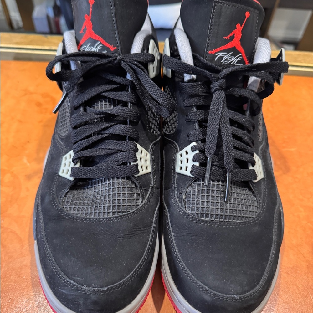 Air Jordan 4 Retro Black Red Sneakers